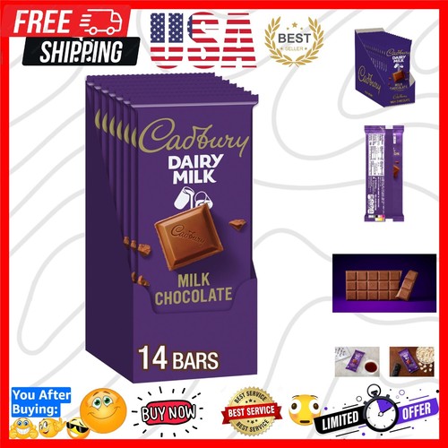 Individually Wrapped DAIRY MILK Milk Chocolate Bars - 14 Count, Ideal for Gifts