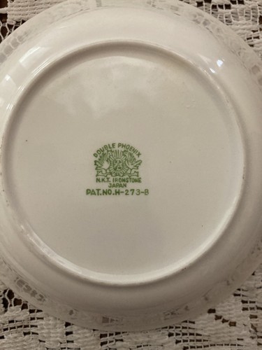 8 Vtg. Nikko Pink Red Willow Japan Double Phoenix ironstone Dessert/salad bowls - Bild 4 von 7