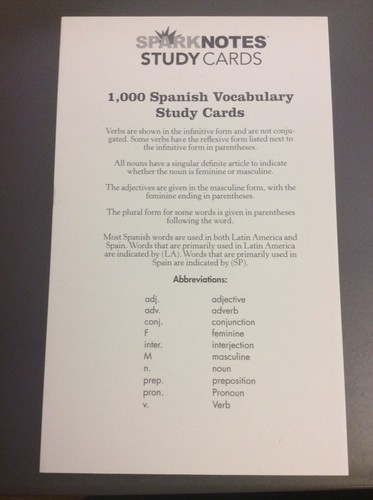 Funkennotizen spanischer Wortschatz 1000 Lernkarten Tests Reise Tutor Heimschule - Bild 4 von 5
