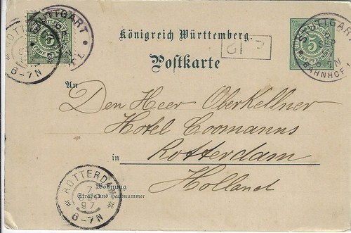 2 German "Gruss aus Stuttgart" Early Colored Multi-View Postcards - Picture 4 of 4