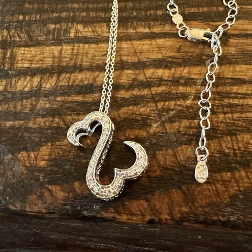 Jane Seymour Open Hearts 1/4 CTW Diamond 14K WHITE Gold Necklace MRP $1,499 - Picture 4 of 10
