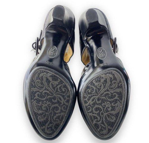 Sofft Donna Mary Jane Pump Impilato Nero Vernice Tacchi (Taglia 9) - Foto 9 di 10