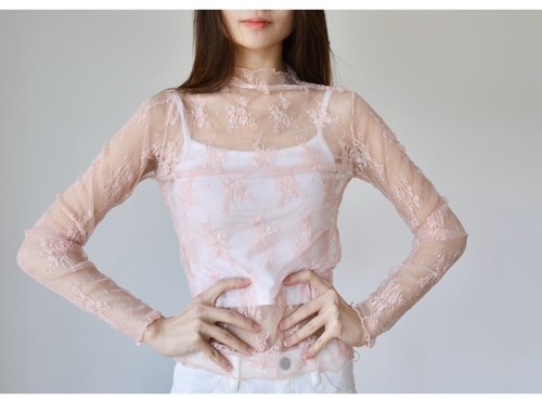 Summer Women Lace Floral Embroidery Blouses Shirt - Picture 4 of 8