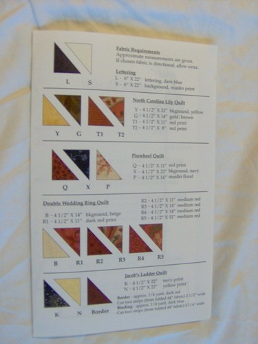 QUILTS QUILT PATTERN Wall Hanging England Design Studios Picture Piecing 17 x 20 - Picture 3 of 4