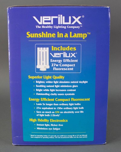 Verilux Seasonal Affective Natural Daylight "Happy Eyes" Gooseneck Desk Lamp - Picture 2 of 4