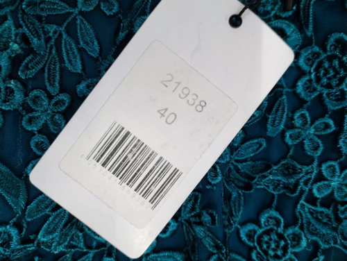 APART Cocktailkleid aus Chiffon Mesh und Spitze 40 EU Petrol 21938 - Bild 6 von 6