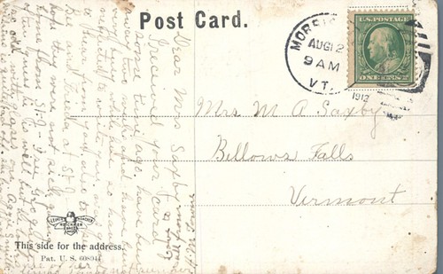 Postal de St Johnsbury Vermont North Church 1912 - Imagen 2 de 2