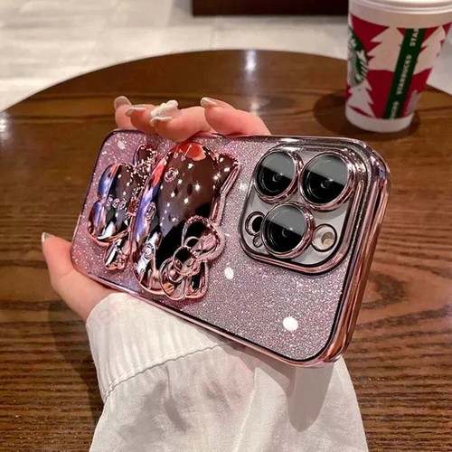 Cute Gradient Glitter Bling Mirror Soft Case Cover For iPhone 14 15 Pro Max - Picture 20 of 27