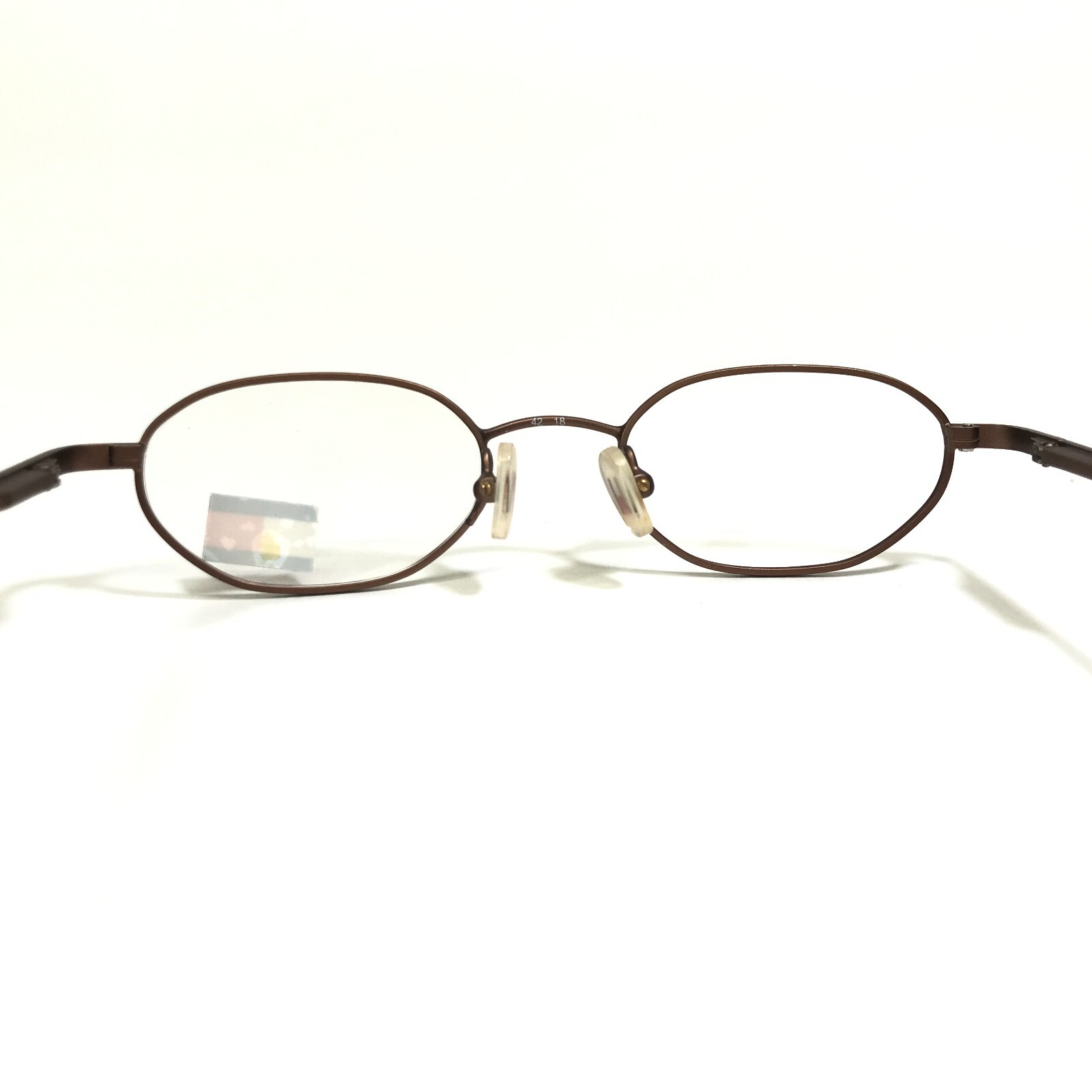 Tommy Hilfiger Eyeglasses Frames TK100 236 Brown Octagon Oval Wire Rim 42-18-125 thumbnail 8
