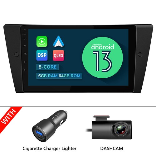 For BMW 320d 325d E90 E91 E92 E93 9" Android 13 GPS Car Stereo Radio CarPlay 64G - Picture 25 of 35