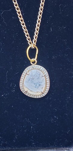 REPURPOSED MOONSTONE RING TO PENDANT SIGNED - Bild 3 von 5