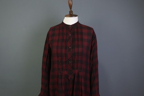 Robe chemise longue tunique boutonnée rouge acheter à carreaux Isabel Marant Etoile taille 34
