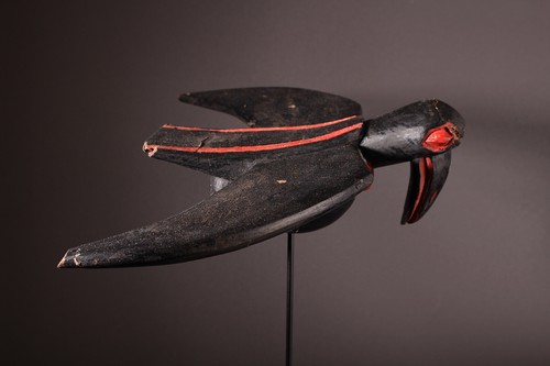 13223 Alte Senufo Vogel Figur Vogelscheuche mit Ständer Elfenbeinkuste - Bild 6 von 11