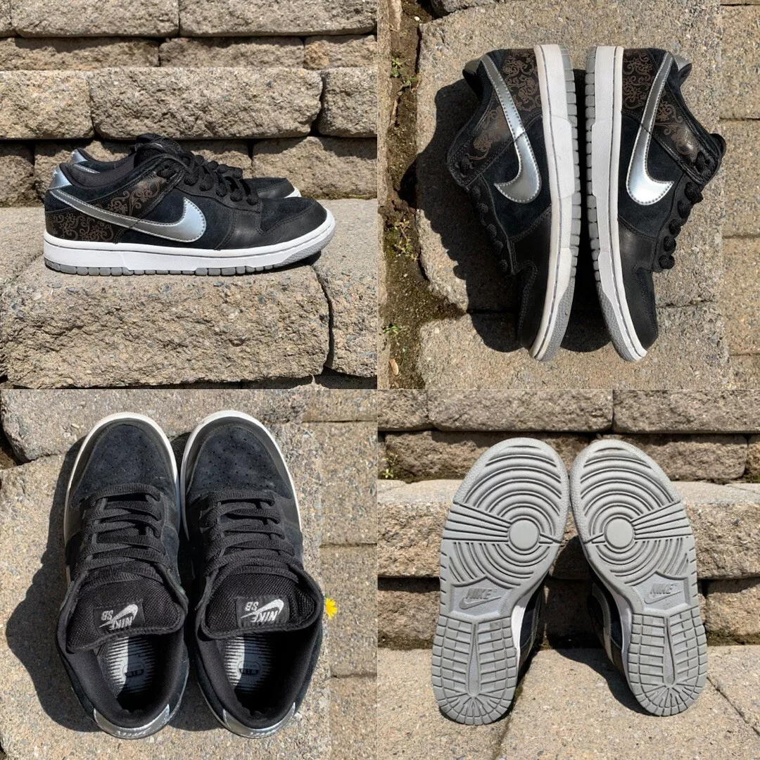 Nike SB Dunk Low Premium Takashi 2 - Black/Metallic Silver - Size 6 - 313170-005