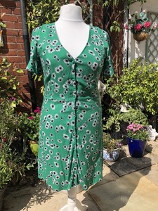 daisy print tea dress