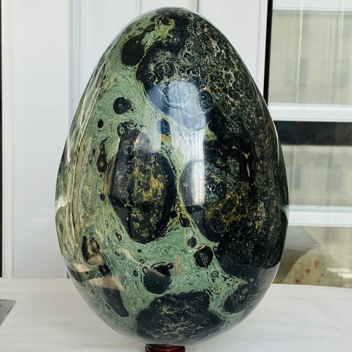 13340G Ojo Natural Verde Kambaba Jaspe Huevo Cristal Mineral Curación - Imagen 8 de 12