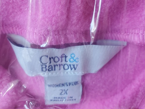 CROFT & BARROW FUNNELNECK MICROFLEECE PULLOVER FLEECE TOP WOMENS PLUS 2X *NIP!* - Bild 6 von 7
