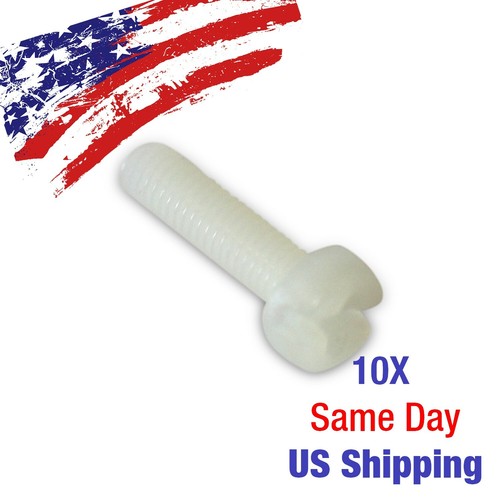 Weiße Nylon Kreuzschlitzschraube M3*12 mm Runde Linsenkopfkappe Kunststoff 10 STCK. US-VERSAND - Bild 1 von 3