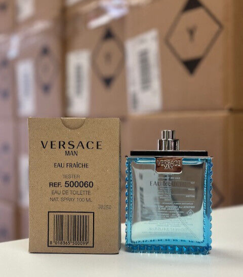 * EAU FRAICHE MAN * Versace 3.3 / 3.4 oz Cologne Men * BRAND NEW TESTER BOX *