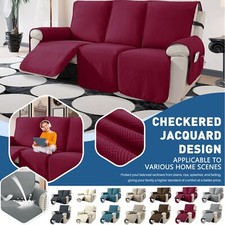 1/2/3 Seater Stretch Recliner Chair Covers Couch Cover Sofa Armchair Slipcover