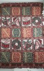 Goodwin Weavers Afghan Throw Noel Santa Claus Christmas Tapestry 45" x 65"