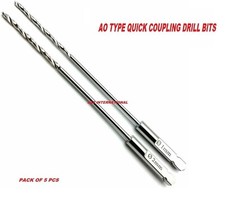 AO Type Orthopedic Quick Coupling Bone Drills 8 Pack of Drills