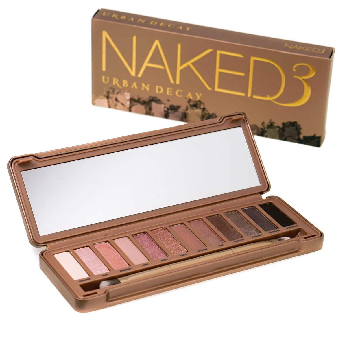 Urban Decay Eyeshadow Palette Naked 3 Eye Shadow Neutral Brown Nude Powders  -NEW