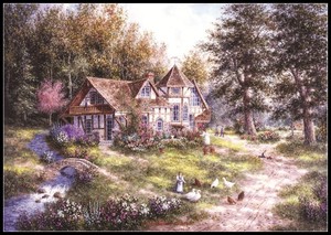 Glacier-Ridge-Manor-Chart-Counted-Cross-Stitch-Patterns-Needlework-DMC-Color