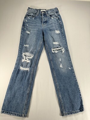 Women s Willow Root stressed button fly blue Jeans Size22 #510