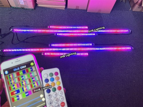 JHB 4* 50CM+ 2* 150CM QUAD ROW RGB CHASING LED Truck Underbody Lights Strips KIT - Picture 14 of 22