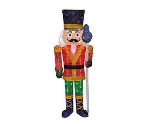 Lighted Nutcracker Soldier Sculpture Outdoor Christmas Decor