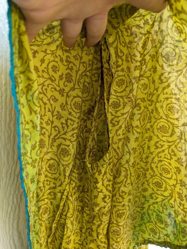 Moroccan Arab Embroidered Colorful Maxi Kaftan House Dress Women's Size Small - Picture 5 of 7