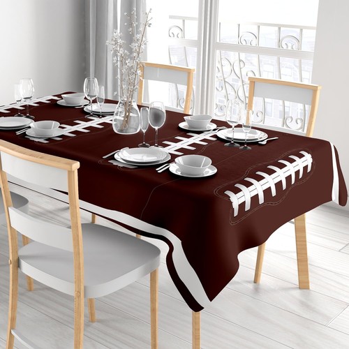 2 Pack Football Party Decor Tablecloth for Birthday Party Gameday Tailgate Decor - Picture 3 of 6