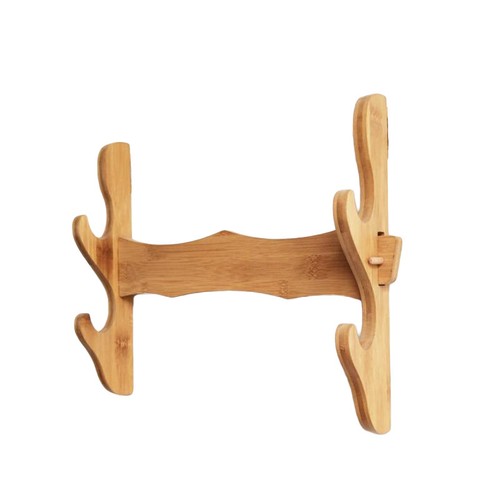 Bamboo Japanese Samurai Sword Katana Holder Stand Hanger Wall Mount Rack 1~4Tier - Picture 3 of 9