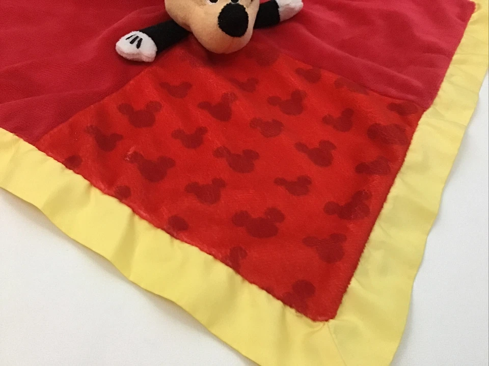 Disney Bebé Mickey Mouse Rojo Lovey Manta de Seguridad Orejas Arrugadas 14" Foto 3 de 4