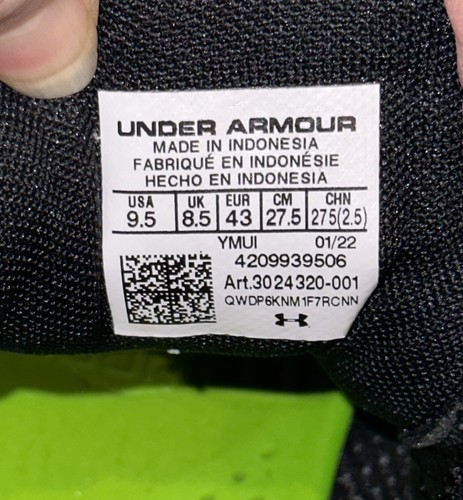 UNDER ARMOUR Harper 6 Low ST Black White Gold TPU Baseball Cleats Mens 7.5 9.5 - Picture 9 of 9