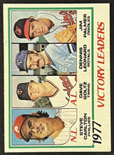 Steve Carlton, Dave Goltz, Dennis Leonard, Jim Palmer 1978 Topps #205
