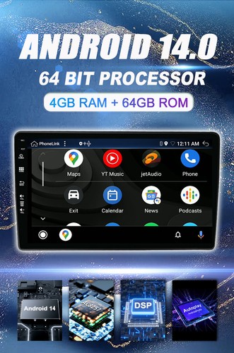 For Audi A4 B6 B7 2002-2009 Car Navi GPS Stereo Radio Android 14 DSP CarPlay 64G - Afbeelding 3 van 16