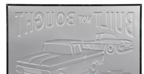 Insegna Metallo Camion Chevy Costruita Non Comprata 1962 Old Guys Rule Garage Mancave 12x17 - Foto 4 di 10