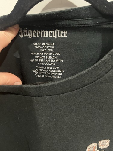 Jagermeister Men’s XXL T Shirt German Liquor Black Short Sleeve - Picture 3 of 4