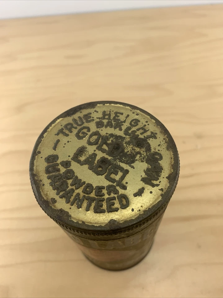 Lata de papel eléctrico para hornear etiqueta dorada vintage, Foto 2 de 4