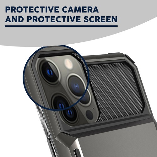 Hybrid Phone Case with Hidden Credit Card Holder For iPhone 16 15 14 13 12 11 XS - Picture 7 of 22