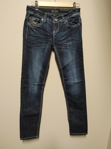 Jeans ZCO ***TALLA 5 *** Jeans ajustados con solapa bolsillo lavado oscuro *C744-G* - Imagen 3 de 4