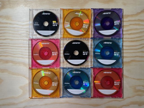 Memorex 9 Pack Cool Colors Pocket CD-R (210MB/24Min./Up To 24x Multi Speed) C08 - Afbeelding 2 van 2