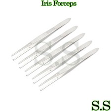 5 Iris Forceps 4"Surgical Veterinary Istruments1x2 Teeth