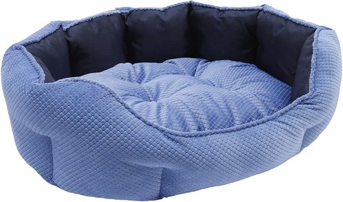 Rosewood 40 Winks Quilted Blue Water Resistant Oval Bed - NQP - Picture 4 of 6