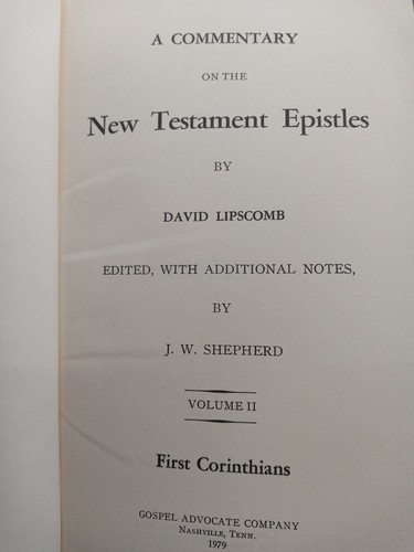 Commentary on the New Testament Epistles - 1st Corinthians - David Lipscomb HC - Imagen 5 de 12