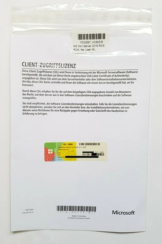 5 CAL USER (Benutzer) für Windows 2016 Terminal Server RDS Remote Desktop Client