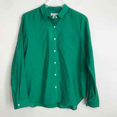 See U Soon Sz Small Green Collared Button Down Blouse