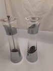 Qlde Thompson salt and pepper set mill Lucite Chrome 1970s Vintage